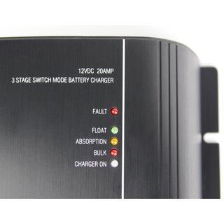 IUoU charger 12V 20A 2 outputs Ring connectors