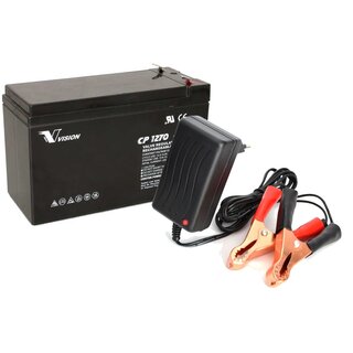 Bleiakku 7AH + 2A Ladegerät